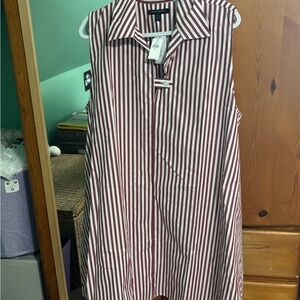 Banana Republic Red and White Casual Dress